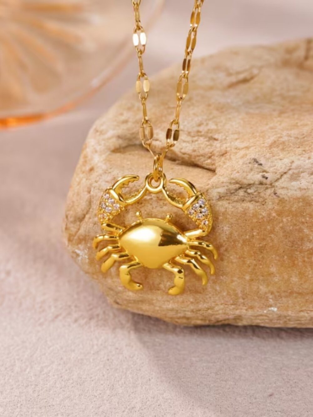14K Gold Womens 1ct Diamond Crab Pendant Necklace Ladies New 14K Silver Jewelry